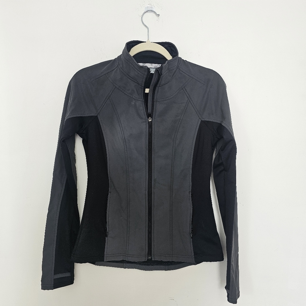 Athleta Black and Gray Zip-Up Jacket